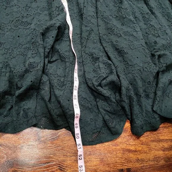 Pho Firenze M Black Lace Ruffle Maxi Dress With Open Back Embellished Straps - Picture 10 of 16